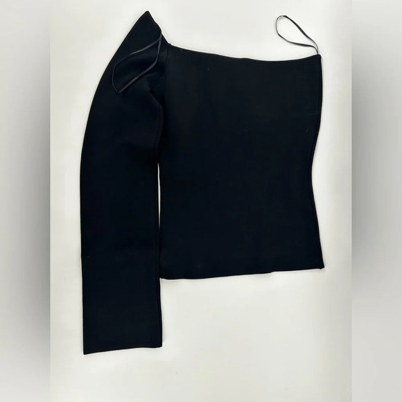 SOLACE London Women's Black Renata One Shoulder  Top Size US 0 - Picture 7 of 10